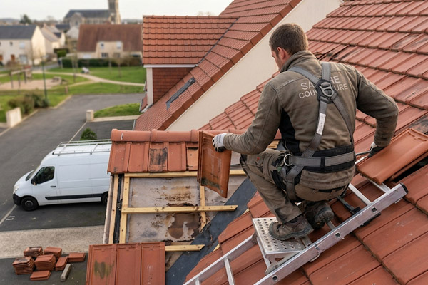 Recherche de fuite de toiture et réparation d'urgence
